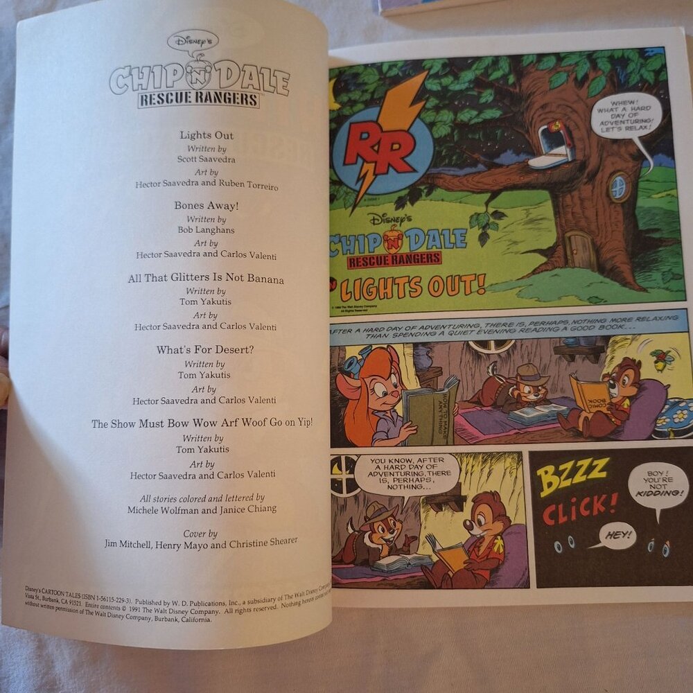 Disney Cartoon Tales Comic Books Mickey Minnie Mystery Chip Dale Rescue Rangers - Picture 4 of 6